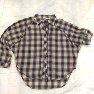 Blue bird plaid shirt